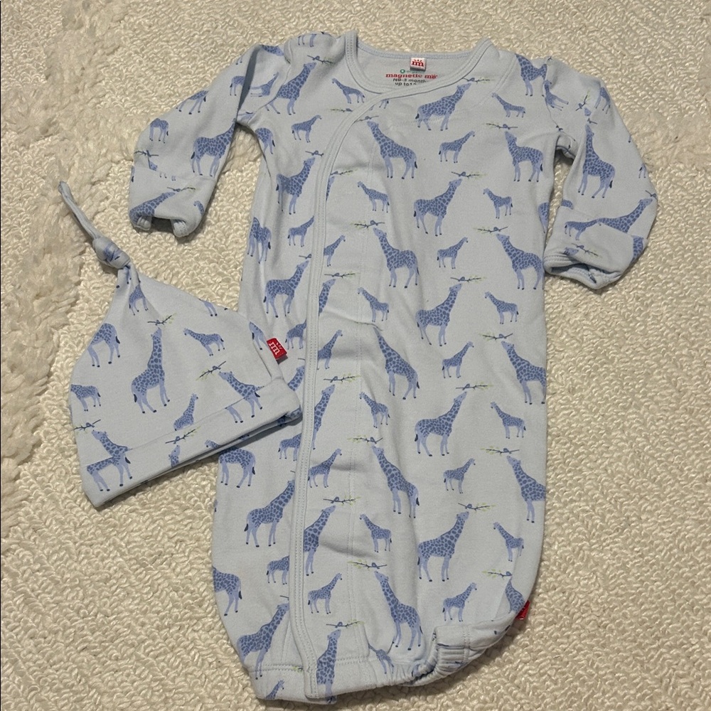 Magnetic Me Blue Giraffe Print Kids Pajamas